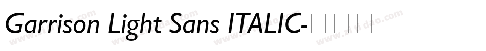 Garrison Light Sans ITALIC字体转换